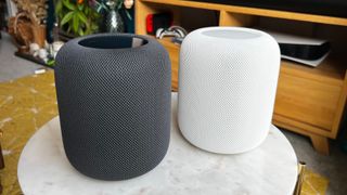 HomePod 2 on shelf in a home